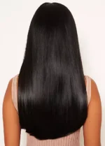 18 inch 1 piece straight 1b hair extensions